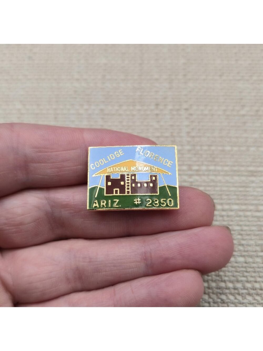 Vintage Casa Grande Ruins National Monument Coolidge Florence Arizona Pin A8669